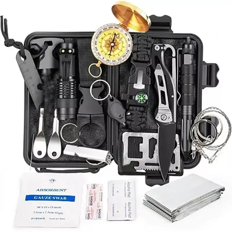 Firstime OEM 18 in 1 emergency multi-function  medical supplies first aid survival kit