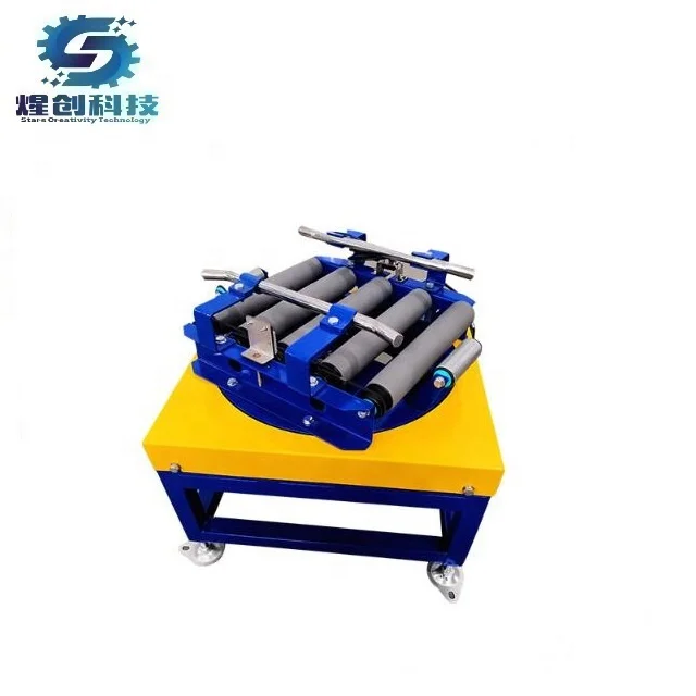 Carton box, Plastic bin Powered turntable conveyor, lift and rotary table with roller conveyor
