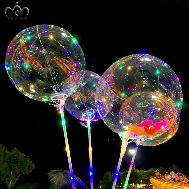 Birthday party decorations kids toy inflatable flashing led balloons bobo sets light