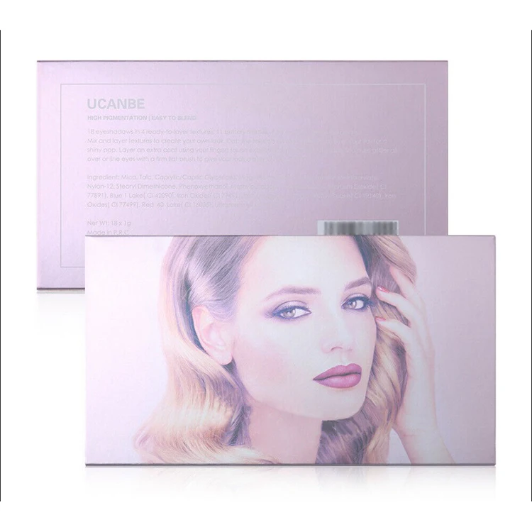 Customized Eco-friendly Cardboard Empty Eyeshadow Palette Paper Case Packaging Cosmetic Makeup Eyeshadow Packaging