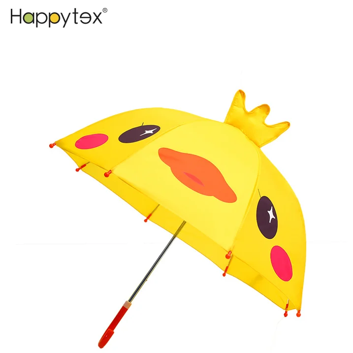 Fashion Straight Folding Umbrella 3D Cute Animal Ears Folding Beach Umbrellas For Kids with Fun Design for Rain Sun Protection