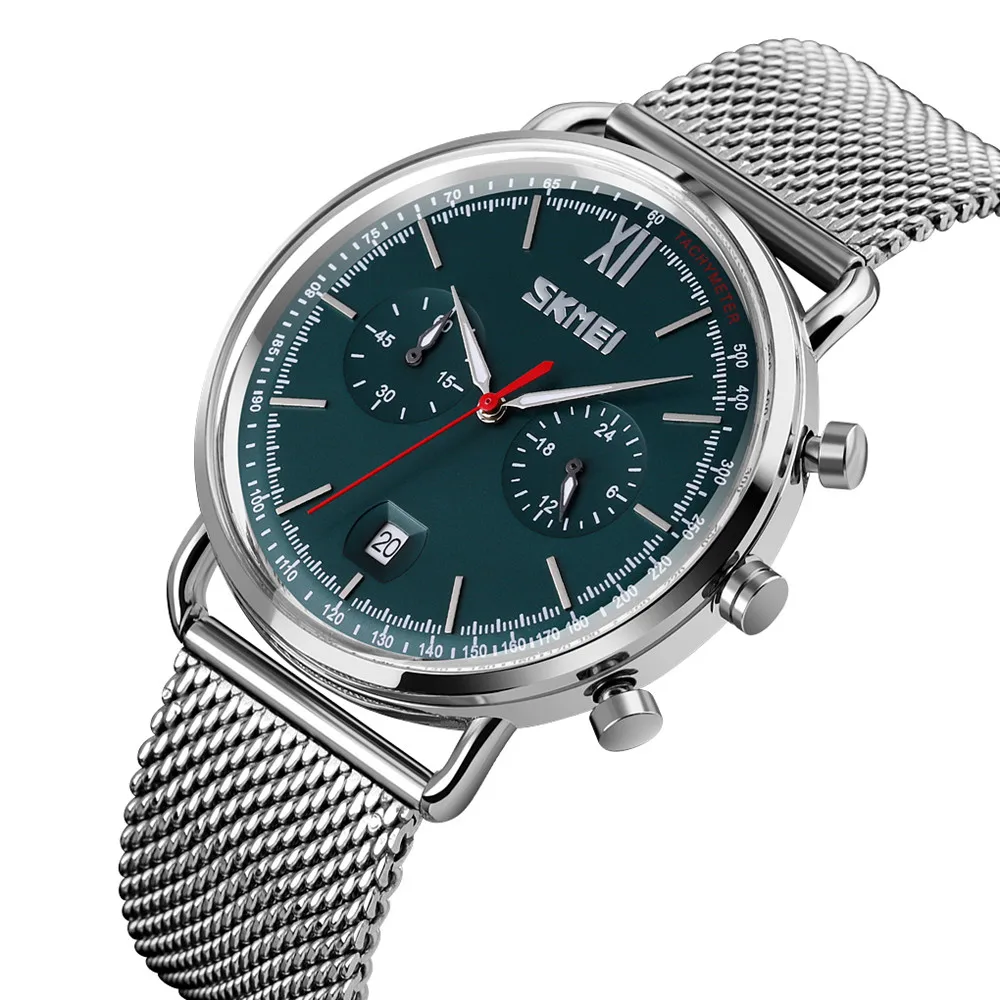 Мужские Водонепроницаемые наручные часы из нержавеющей стали Skmei