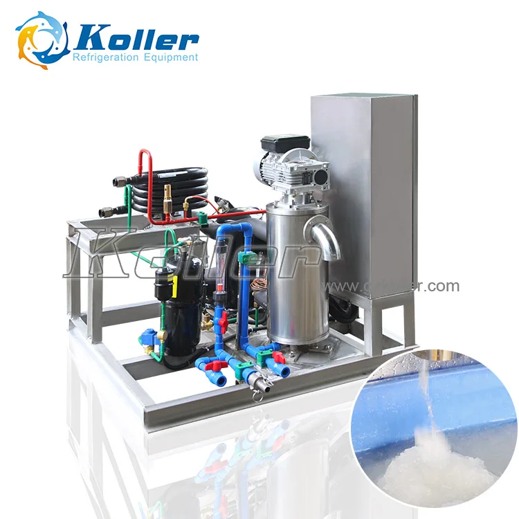 1 Tons/day High Energy Saving Subcooled Slurry Ice Making Slurry Ice Machine For Supermarket Project In Food Fish Vegetable