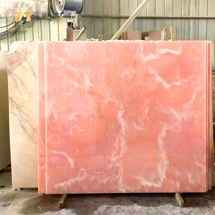 Роскошные розовые мраморные плиты из натурального камня для душевой стены и пола украшения Springletile