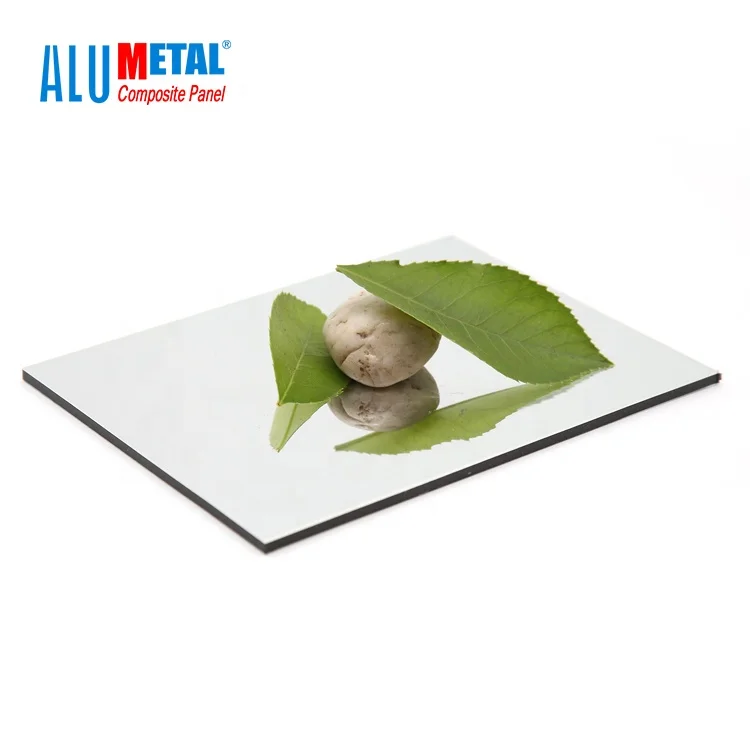 silver mirror aluminum composite panel/sheet mirror acp alu panel supplier in China
