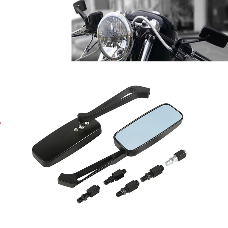 
8mm 10mm Motorcycle Rear view Side Mirrors for Harley Honda Yamaha Kawasaki Street Sports Bike Chopper Cruiser Universal 