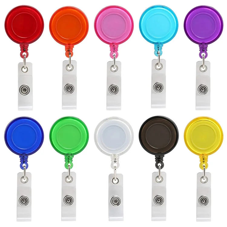 wholesale yoyo carabiner retractable id badge reels pull badge reel