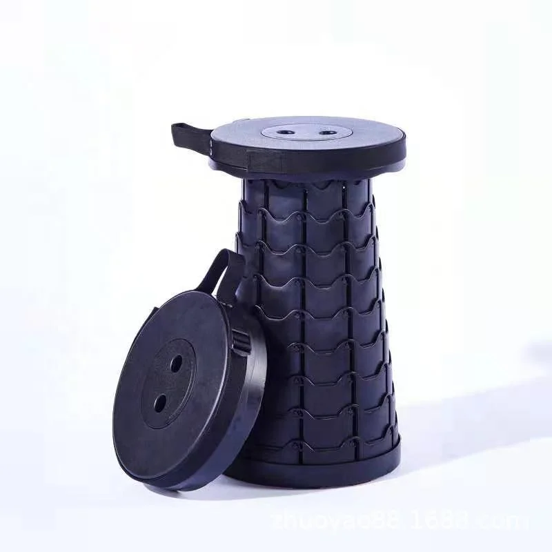 High quality Travel Portable Collapsable Stool Upgraded Retractable Folding Stool Outdoor Camping Adjustable Seat Chair