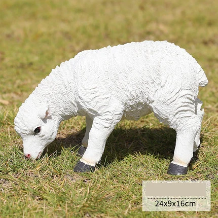  Реалистичная скульптура животного статуя овцы для украшения сада