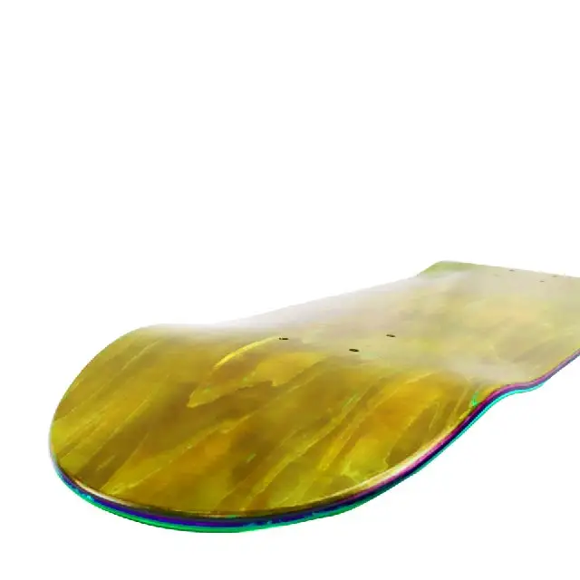 Custom factory cheap maple wood complete standard 31x8 inch gold deck skateboard