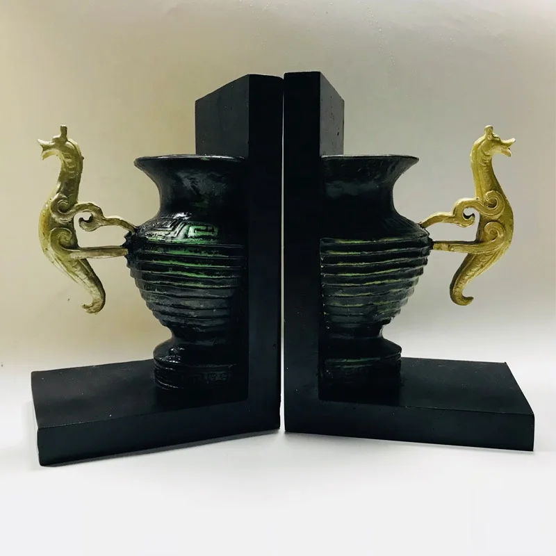 custom made unique dragon figurine resin bookend