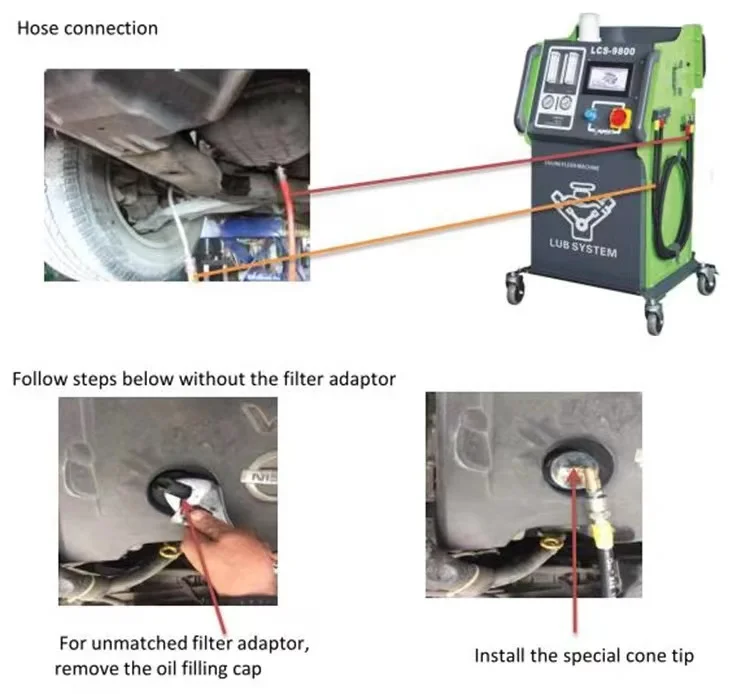 Hot selling LCS-9800 Automatic Lubrication system flush machine  Car Engine lubracation cleaner