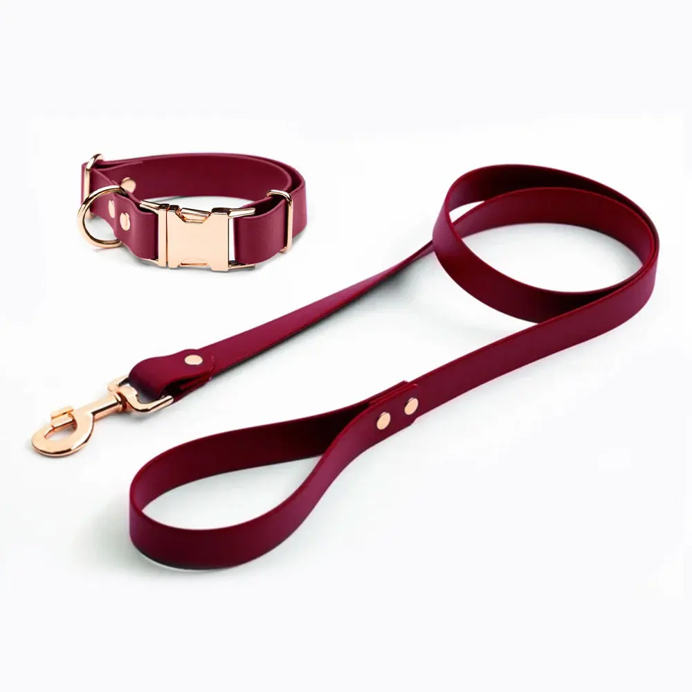 Pet Supplies Soft PVC TPU Rubber Custom Waterproof PVC Dog Collar And Leash Set For Walking Training