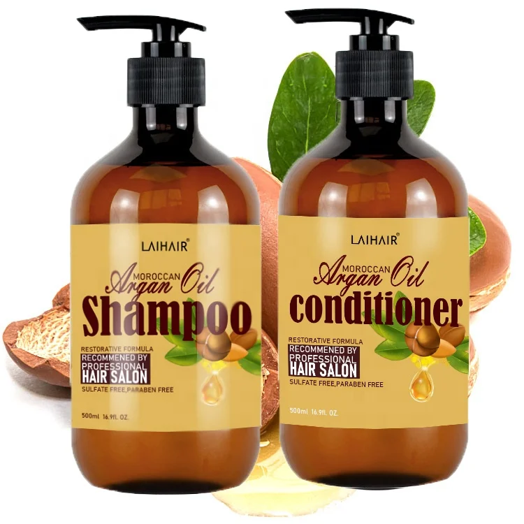 OEM Private Label Organic Vegan Hair Growth Natural Moroccan Argan Oil Shampoo and conditioner