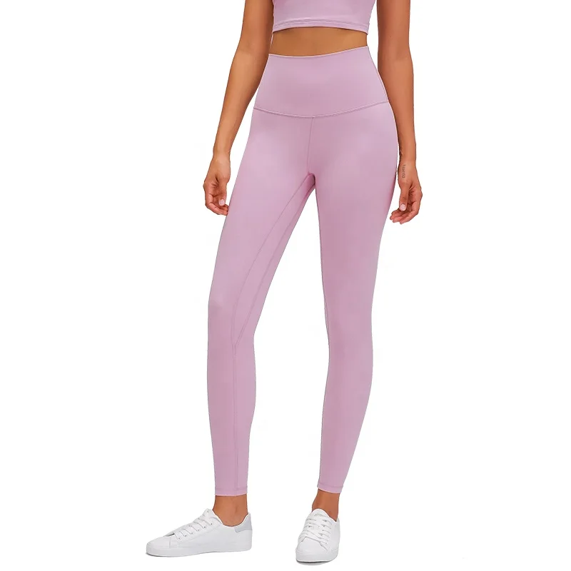 
Candy colors high waisted tummy control firness double-sided sueded fabric yoga pants 