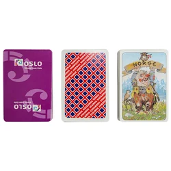 Luxury Customised Durable Plastic Printing Oiled Poker Travel Scenery Playing Cards