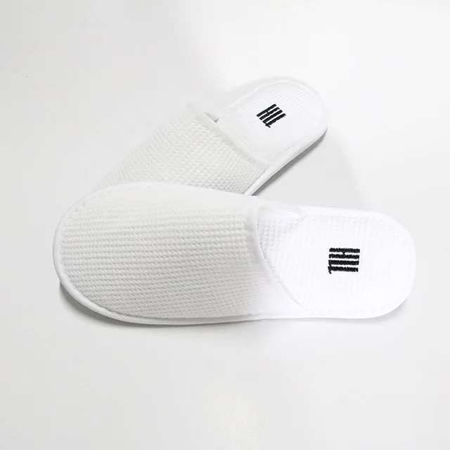 Wholesale Disposable Cheap Custom Spa Shower waffle  Hotel Slipper