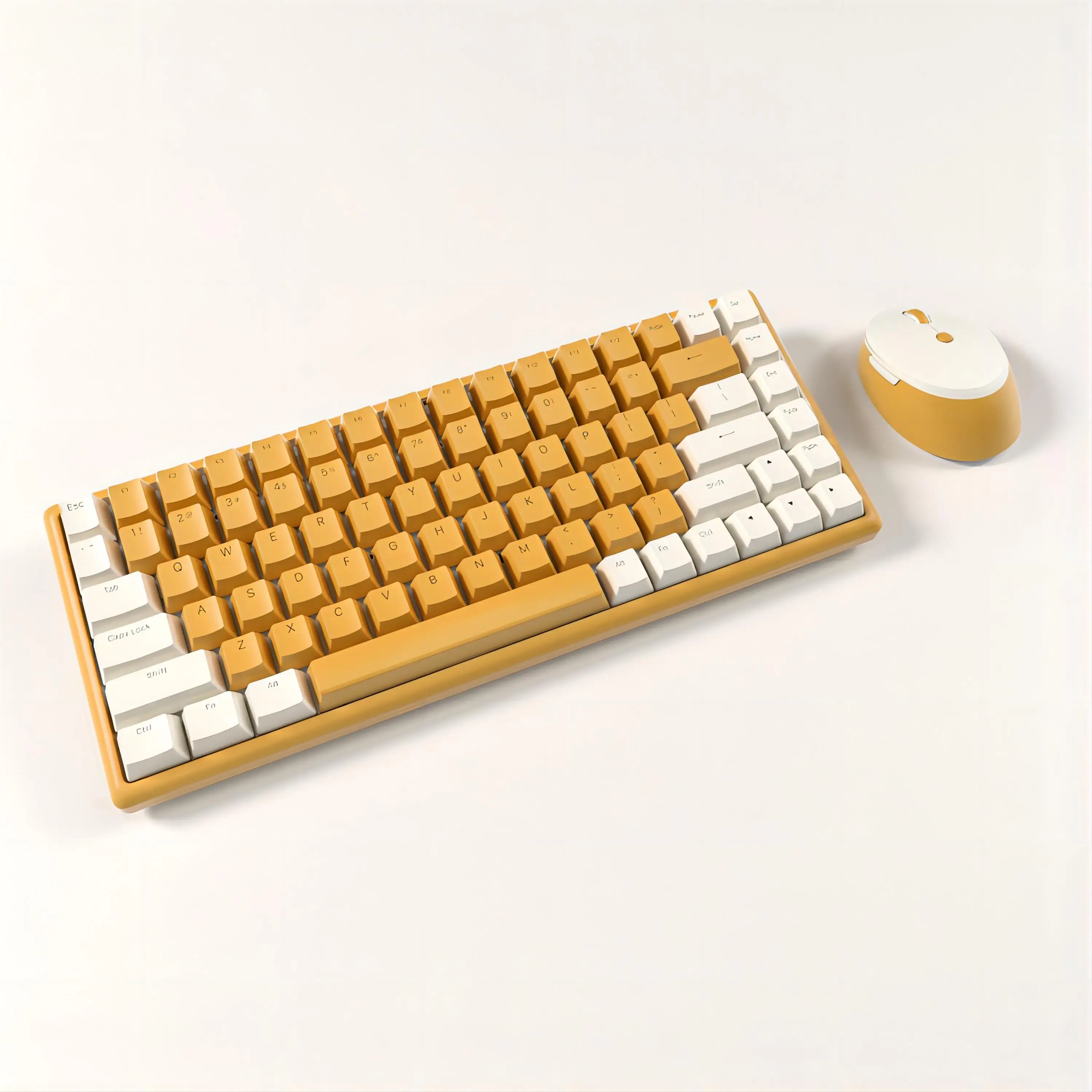 Wireless BT5.0 Hybrid Mechanical Multi-color Backlit Keyboard, USB 2.4G Cordless Compact Cute 80% Computer Keyboard 84keys