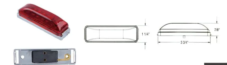 Hot sale red 4 inch side marker clearance led lights for RV trailer truck