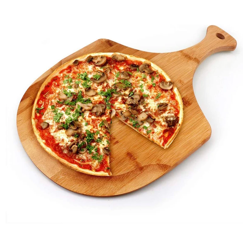 Pizza Peel Premium Natural Bamboo Pizza Board Bamboo Pizza Peel with Handle