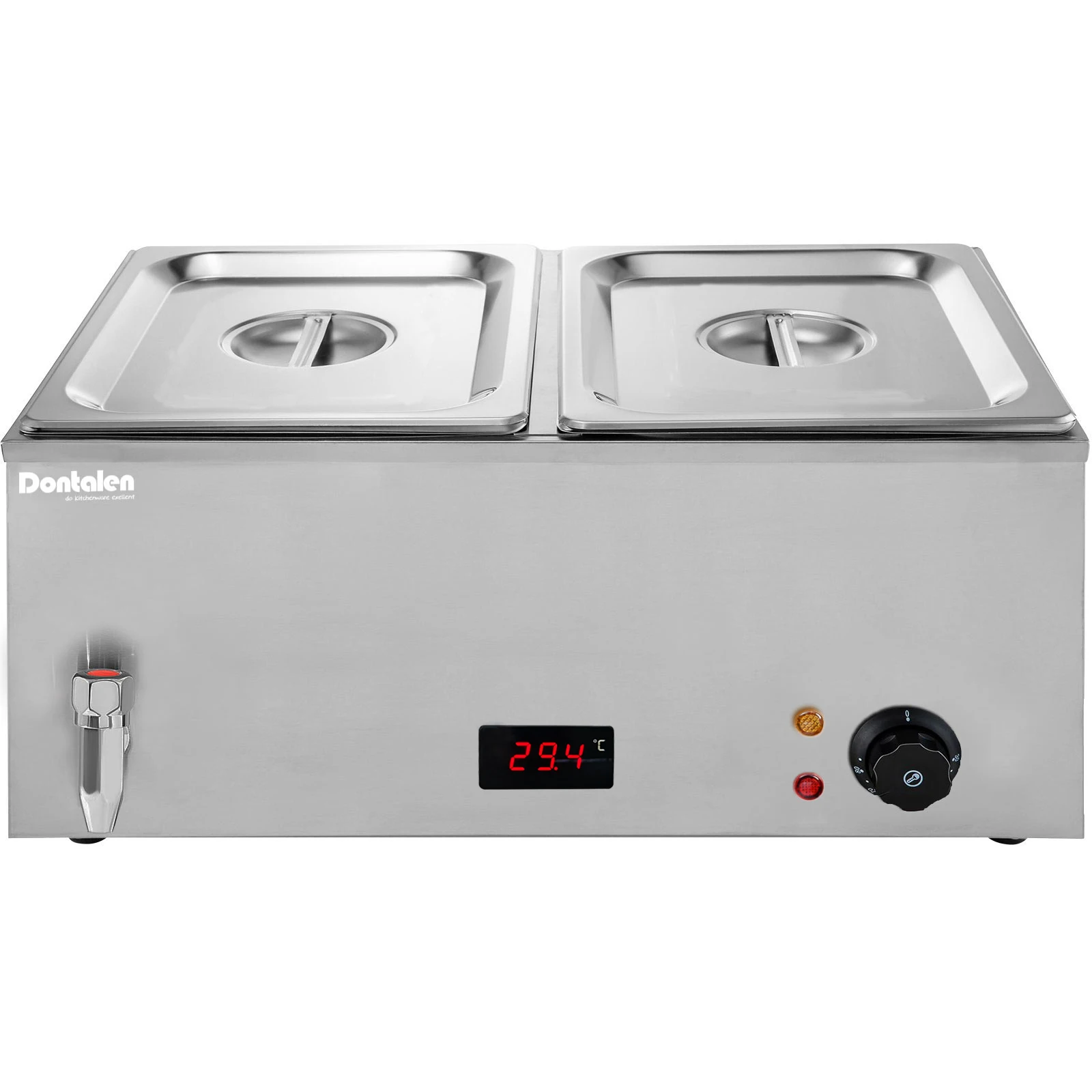 Новый стиль 4 кастрюли в стиле смеситель Электрический подогреватель еды bain marie для шведского стола с температурным дисплеем