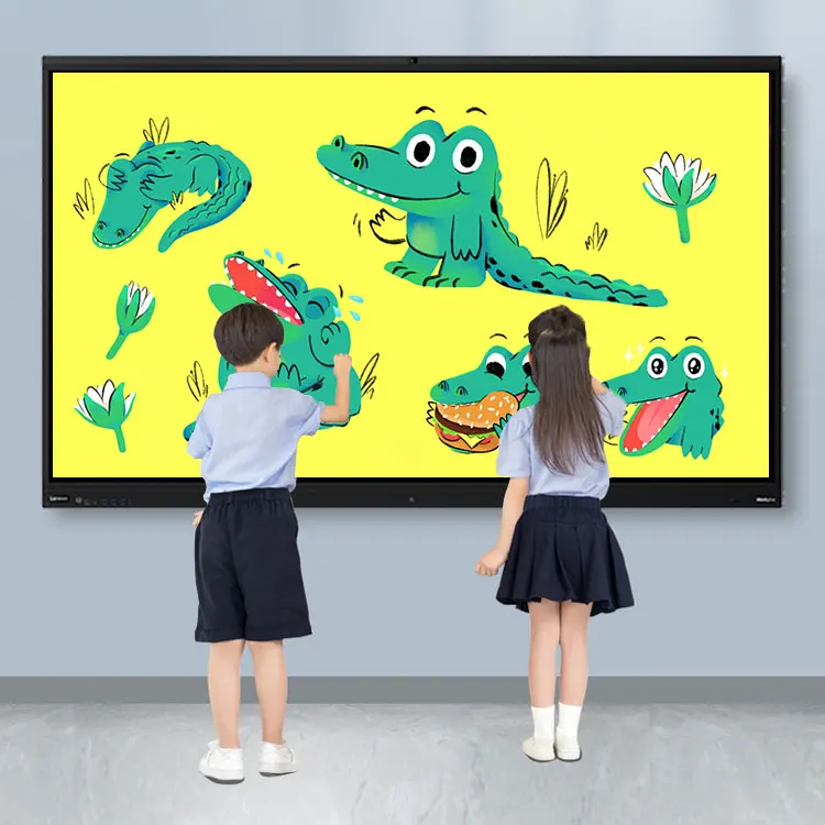 HDFocus OPS Interactive Touch Panel 55 65 75 86 98 Inch Smart Bord Electronic Digital Interactive Board For Teaching