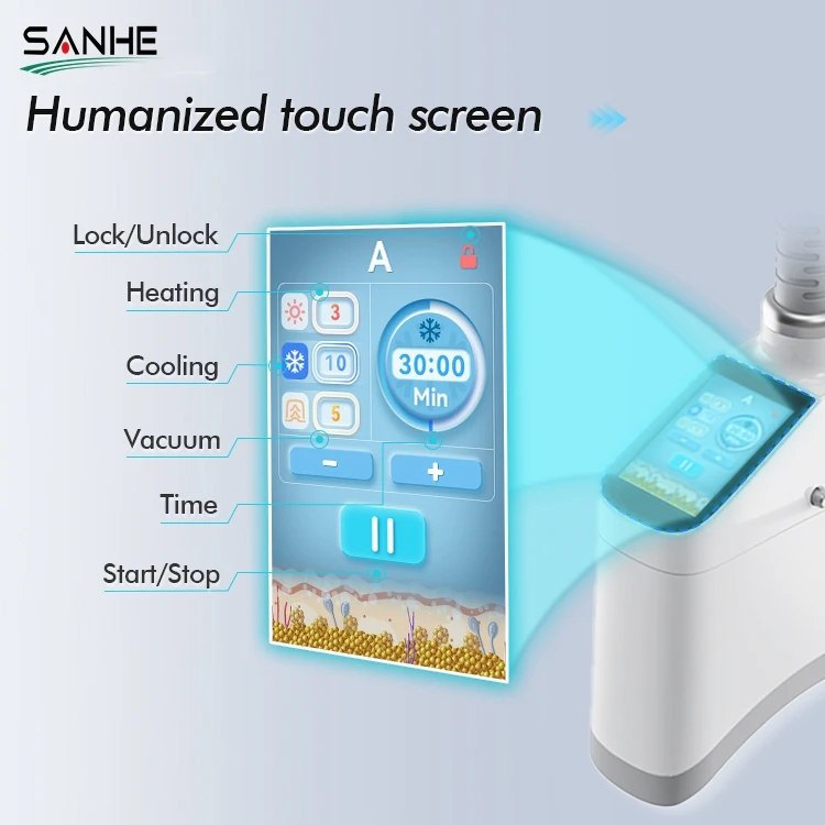 SANHE 5 handles cellulite removal Cryolipolysis 360 Surrounding cryo fat freezing slimming machine