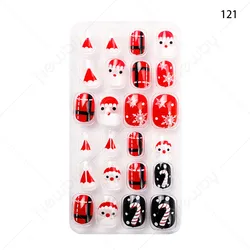 Hot sale kid nail 24 Pcs Harmless Fingernail Press On False Nails Full Cover Cute Child Artificial Short Nail Tips