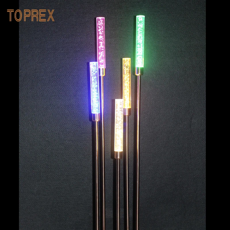 
TOPREX DECOR outdoor decorations christmas acrylic led reed flower ball stand fiber optic light 