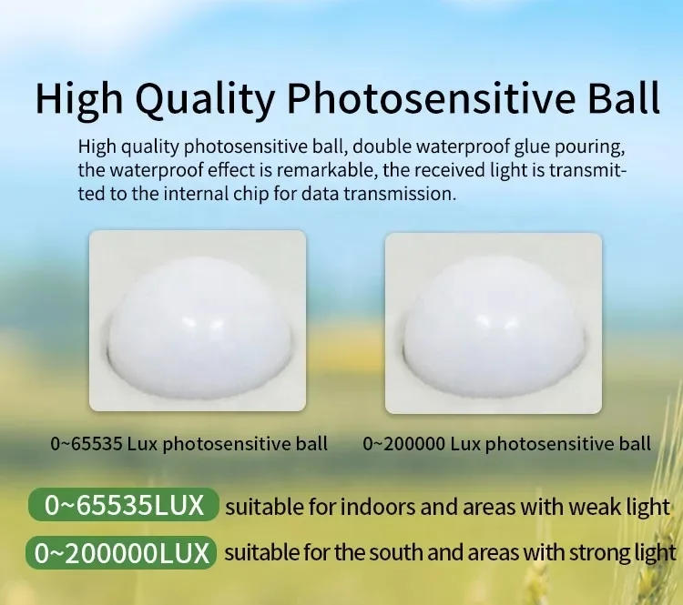 Latest High Quality plastic PVC PE Probe motion sensor light illumination sensor with RS485 modbus