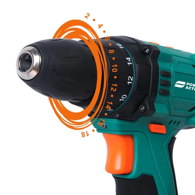 Power Action DC Cordless 12V Drill Portable Power Tool Drill Set