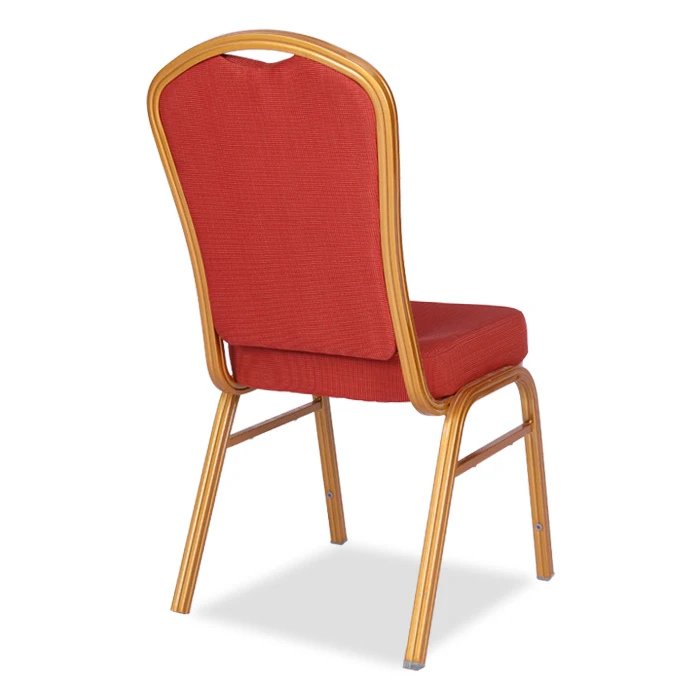 High Quality Modern Dining Chair for Hotels and Restaurants Wedding Chair Use Foam & Fabric with Thick Metal Pipe Legs
