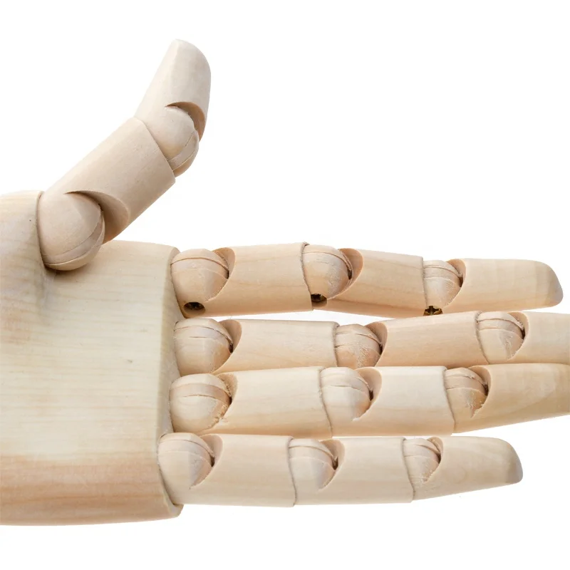 12inch Joint Wooden Hands Model For Arts Students Painting  wooden 3D hand body artists model jointed articulated wood