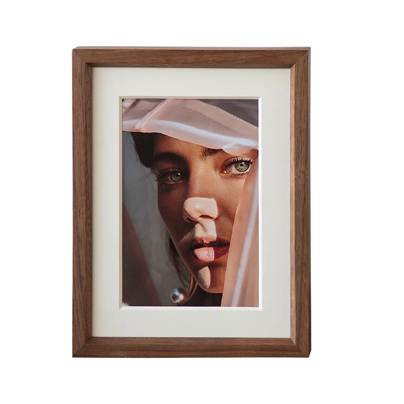 8x10 Black Walnut Teak Solid Wood Photo Frame Wholesale Custom Retro Picture Frame Solid Wood Natural Handmade