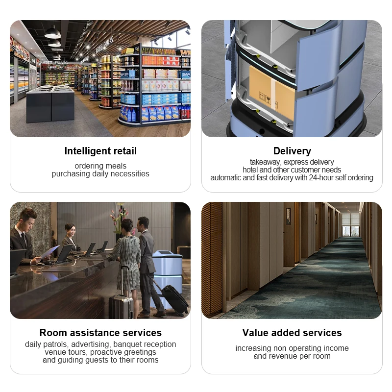 DF-DR3 Modern Intelligent Waiter Robot Delivery Robot Coffee Shop for Restaurant Robot Hotel