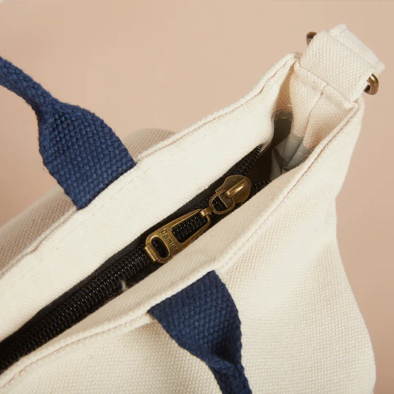 Custom Print White Fashion Travel Canvas Bags Tote Bag Shopping Original Design Grocery Bag Pures Shopper