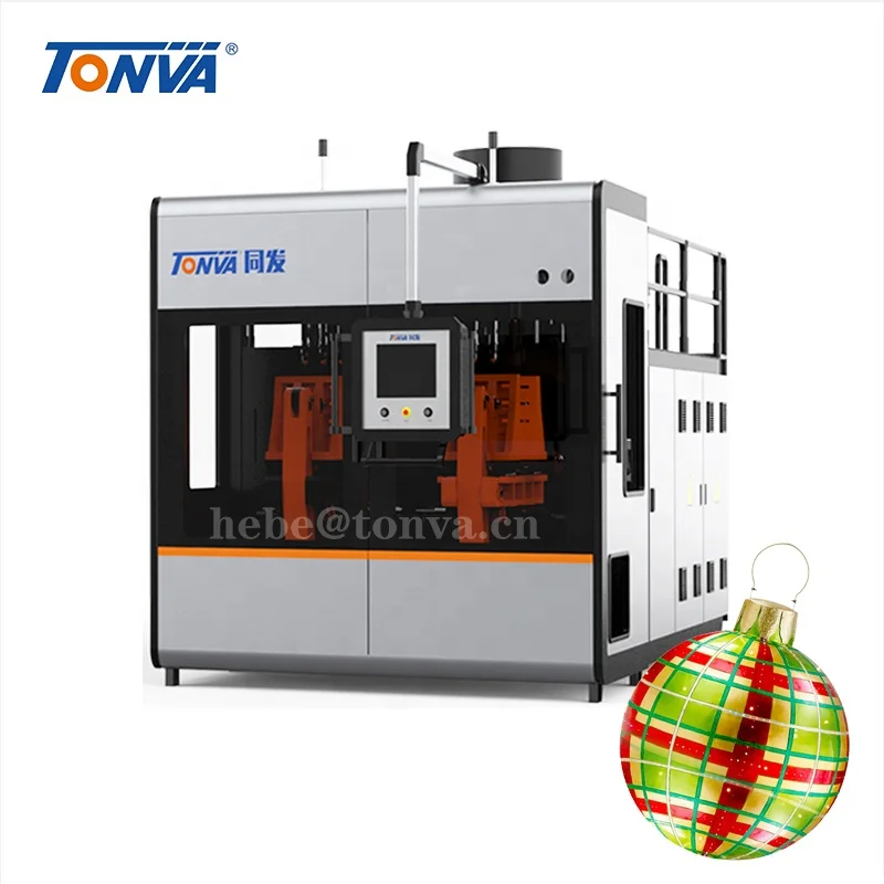 TONVA PE plastic Christmas tree ball item making blowing extrusion blow molding machine manufacturer price