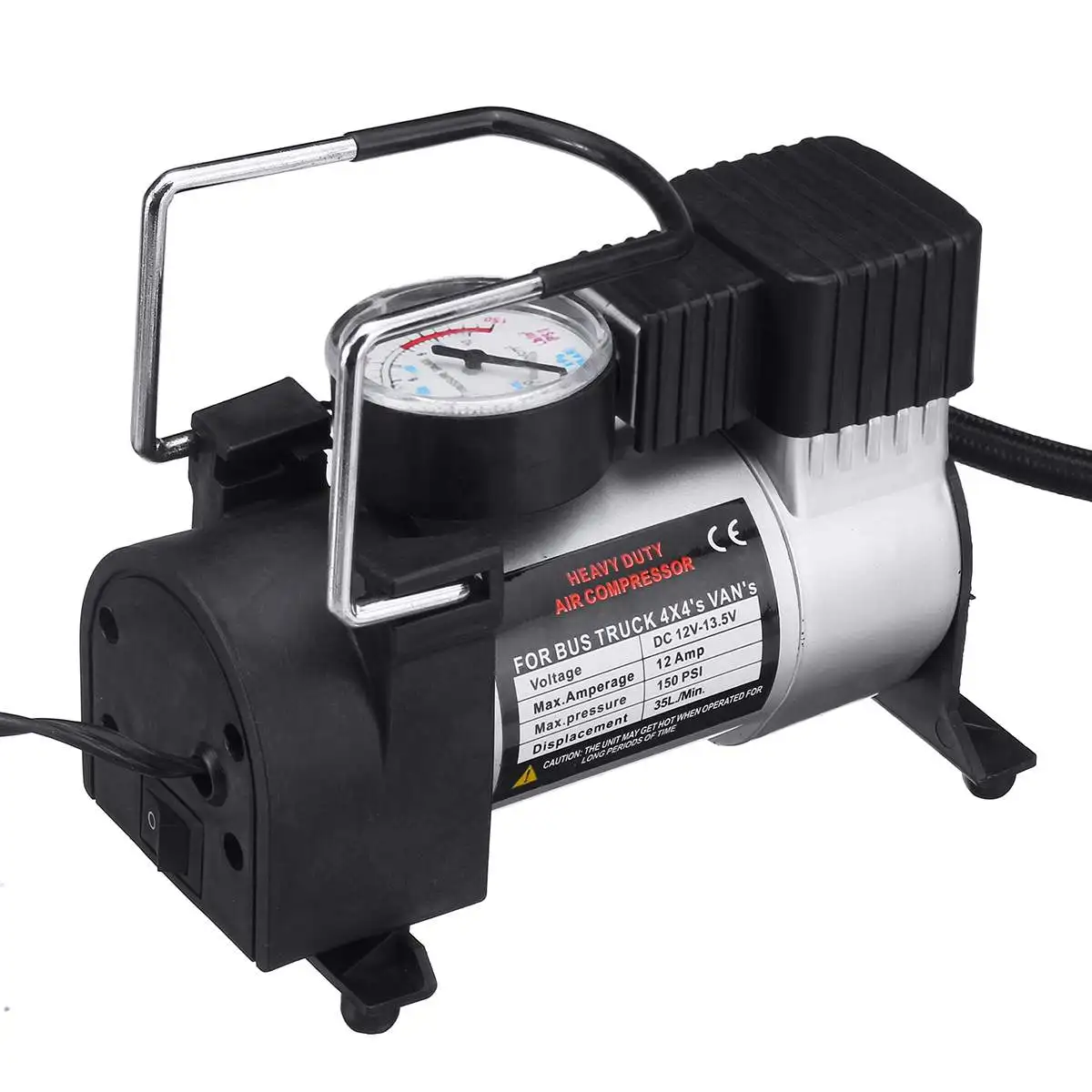 Emergency Tool Metal Single Cylinder Air Pump Car Tire Air Pump Pump Factory Direct Sales