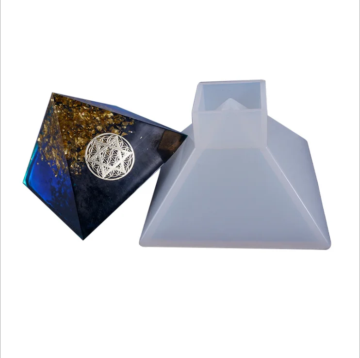 New 3d pyramid tower diy jewelry Decoration epoxy polymer clay silicone mold resin mold silicone