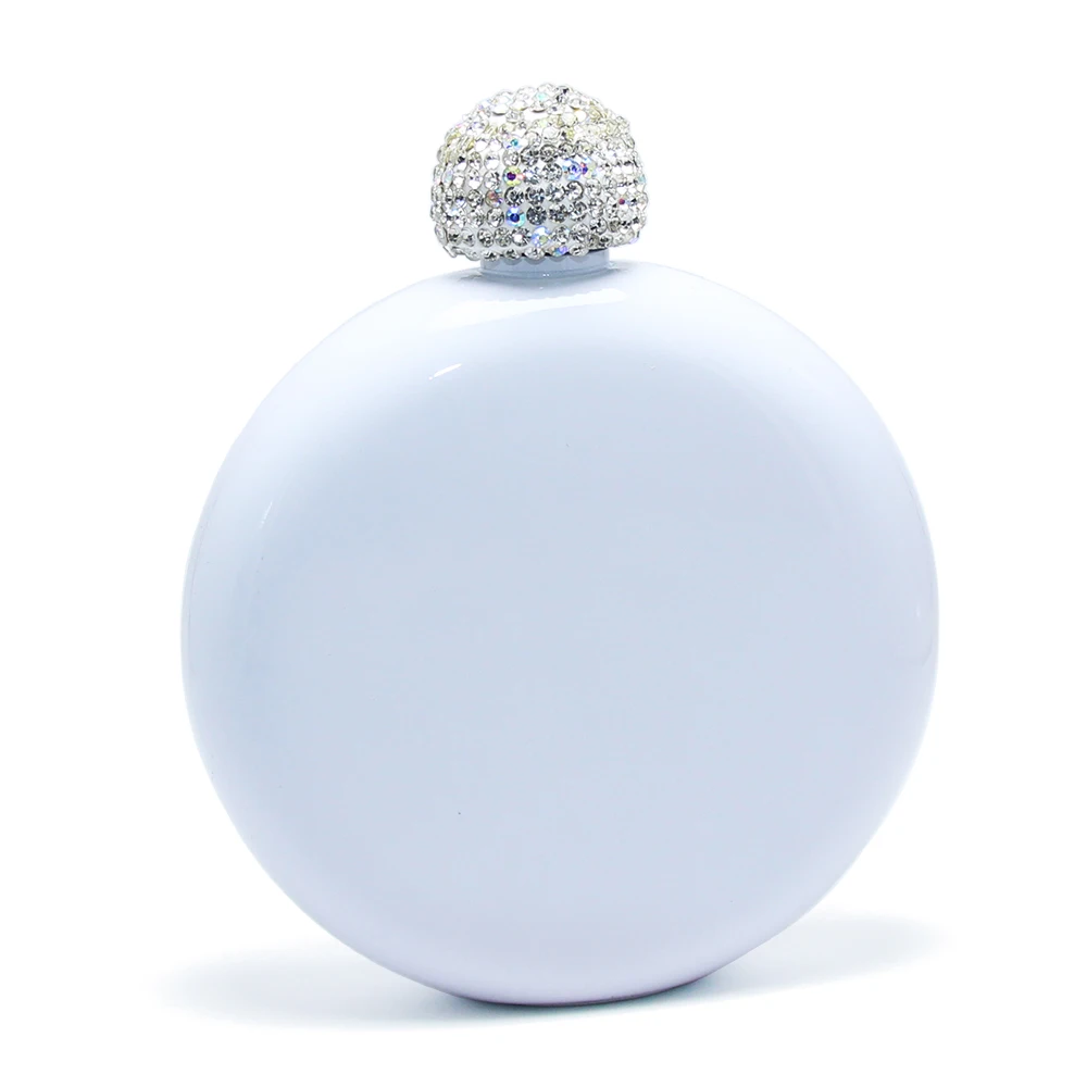 5oz Round Blank Metal Stainless Steel DIY Personalised Liquor Flask For Wedding Party Gifts Alcohol Flask Sublimation Hip Flask