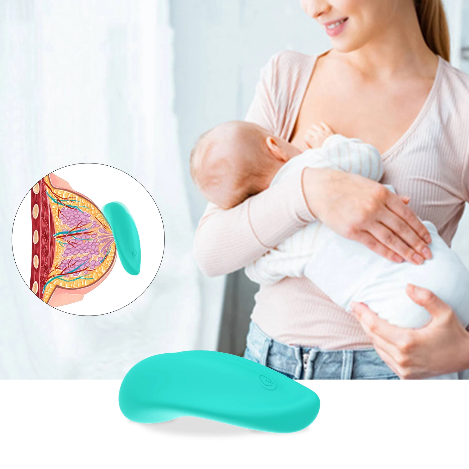 Mini Purple Body Innovations Sex Lady Electric Liquid Silicone Breast Lactation Massager Vibrator Sex Toy For Women Masturbating