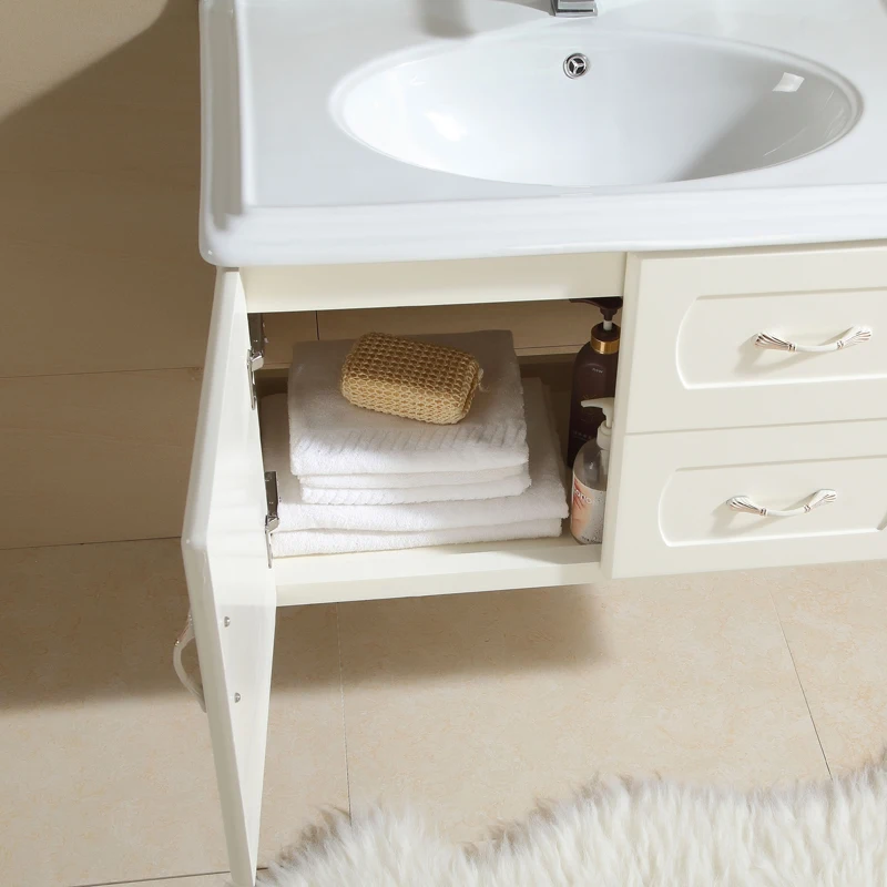 
Western style KD-BC122W white colored hanging vanity , bathroom sanitary sink cabinet 