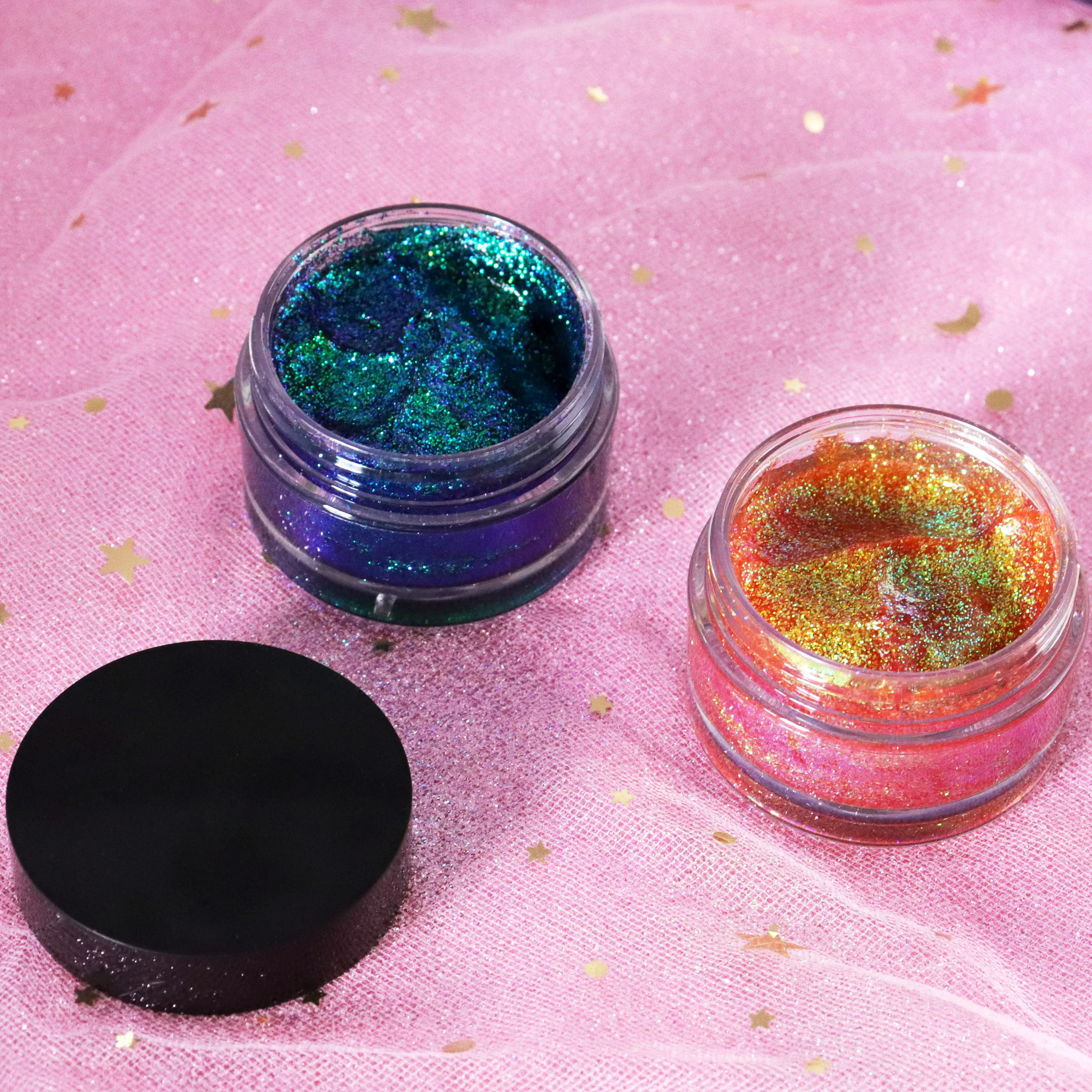 Wholesale 8ml Matte Cosmetic Makeup Eyeshadow Chunky Glitter Face Gel Festival Painting Supplies Face Body Various Skin Colors