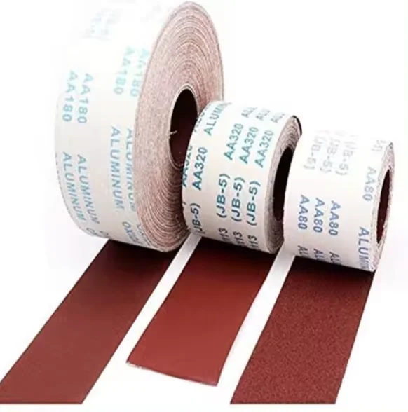 100mm*45m 60-400 Grits Aluminium Oxide Cloth Backing Abrasive Sanding Cloth Roll For Polishing