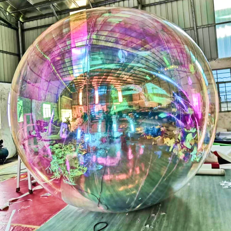 stage decoration inflatable mirror balls,colored inflatable mirror balloon for event party