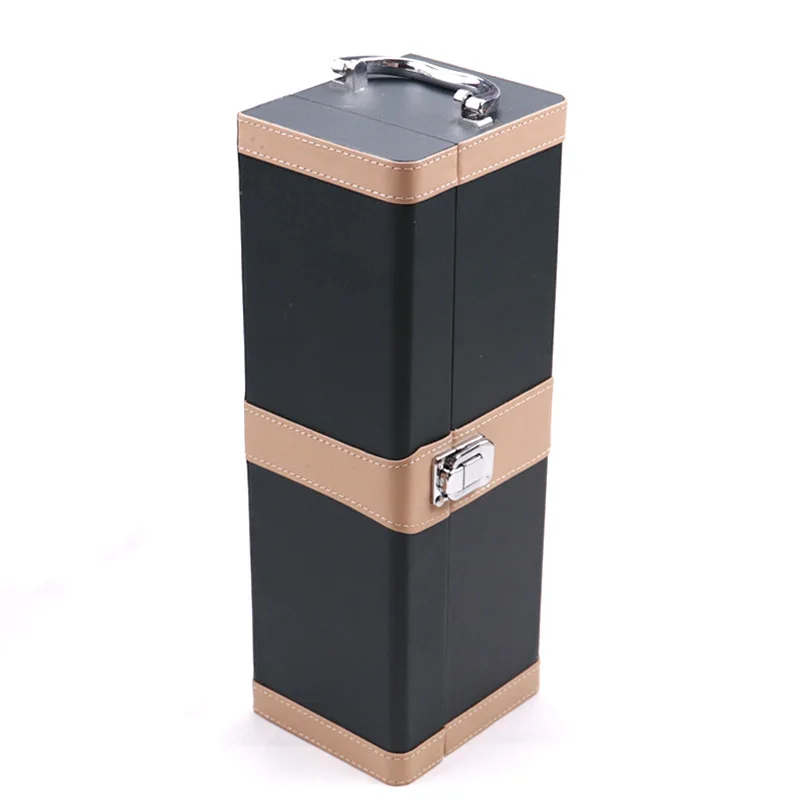 Promotional manufacture eco-friendly single bottle pu leather wine case gift box