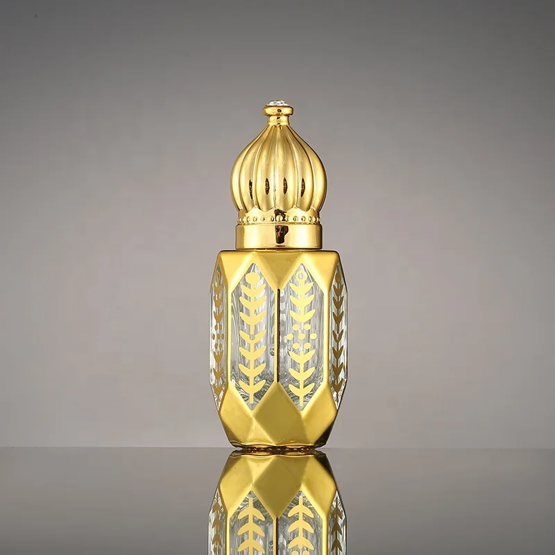 CJ-Customized Arabian Arabic Luxury 6ml Empty Mini Glass Oud Perfume Oils Bottle Glass Perfume Bottle With Screw Cap