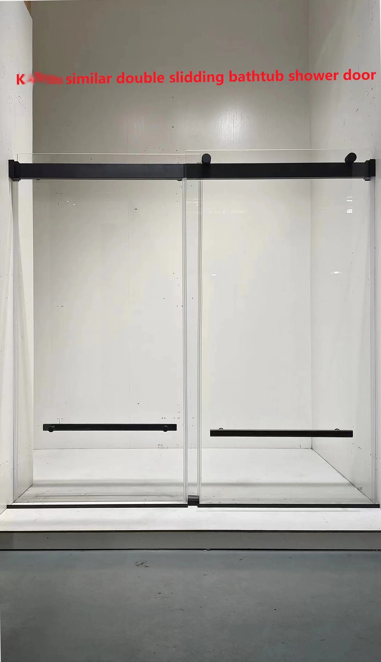 Minimalist Design 8mm Thick Sliding Glass Shower Door with Aluminium Frame Straight Appearance for Home Hotel Folding Open Style