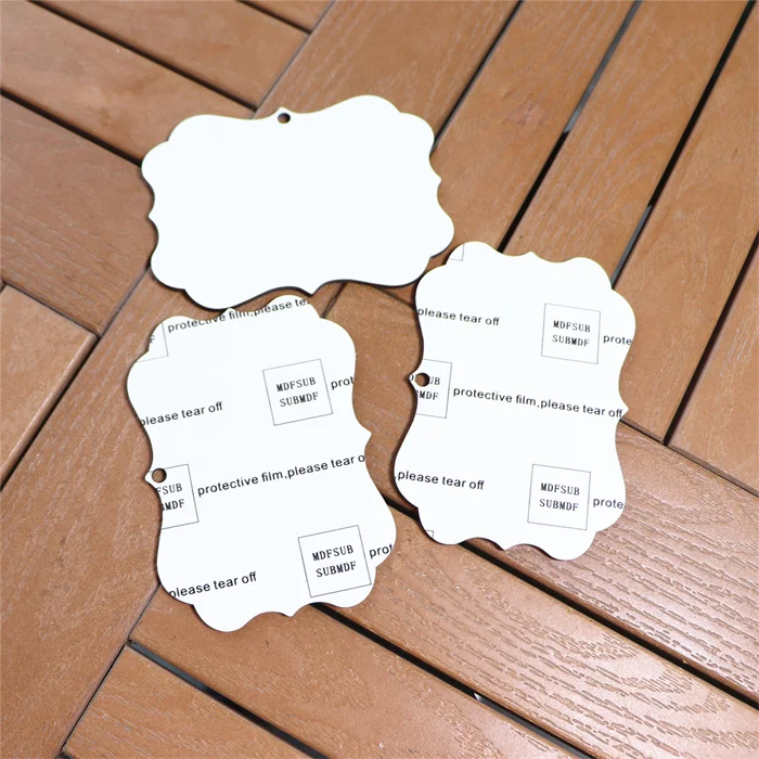 MDFSUB shipped in 3 days Christmas Wooden Mdf Sublimation Blank Hanging Ornament Blank Sublimation Mdf Ornament