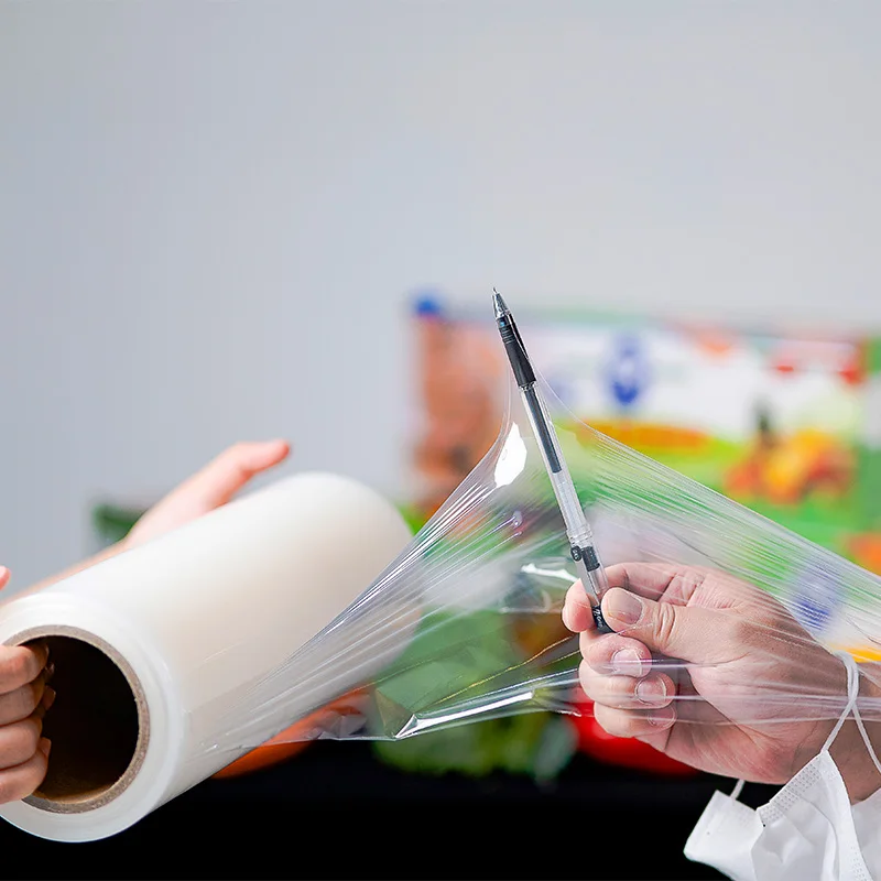 Direct Wholesale Customized OEM Fresh Food Store Packaging PE Plastic Wrap PE Cling Film
